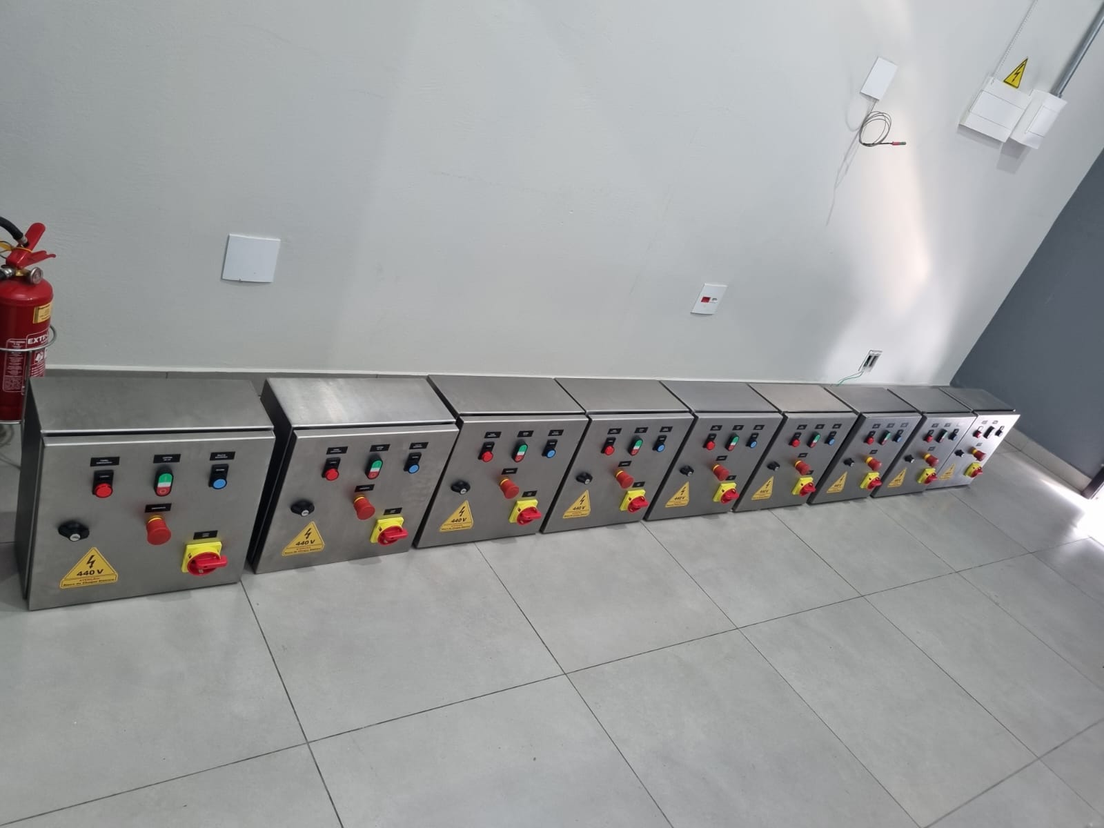 Painel partida cortina de ar NR-12